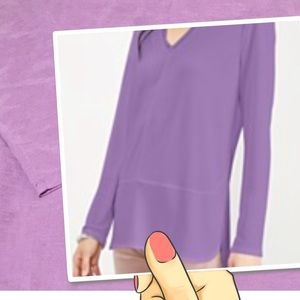 CBAR III Blouse Top Long Sleeve:grape:XL